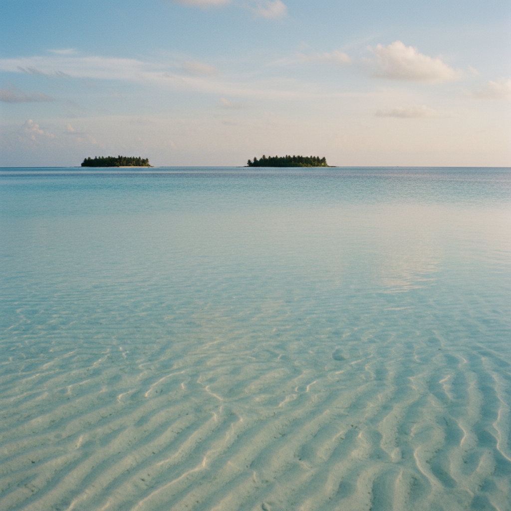 Crystal clear lagoon from the jetty